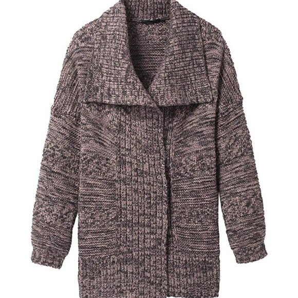 Prana Duster Cardigan Womens Size Large Magnet Grey Sukie Longline Alpaca & Wool - Picture 3 of 14